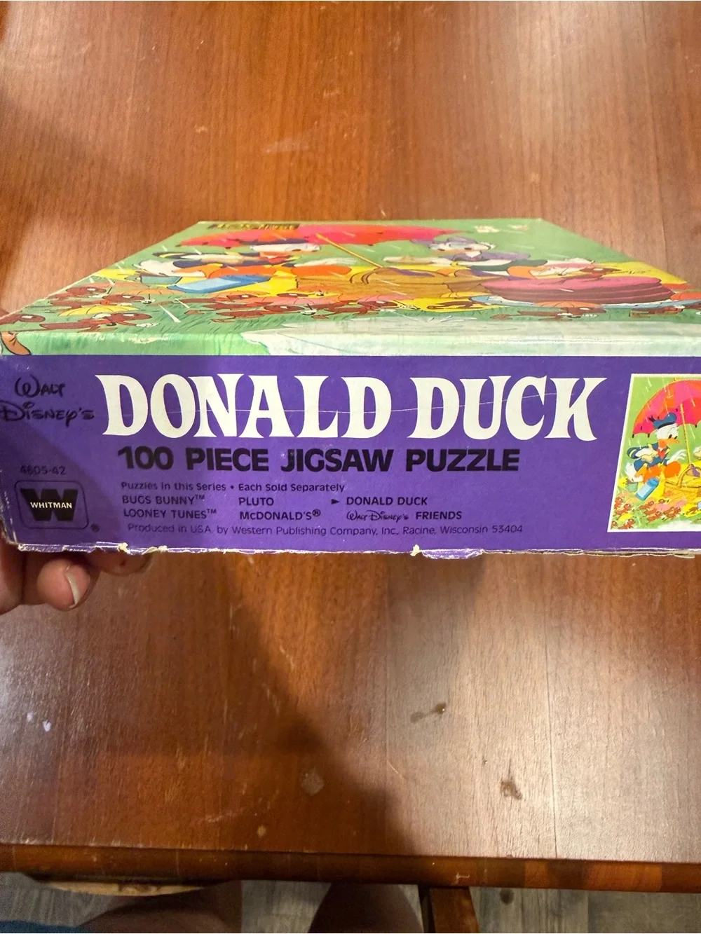 Vintage Whitman 1970s Donald & Daisy Duck Picnic 100-Piece Jigsaw Puzzle